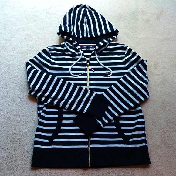 Nautical Striped Full Zip Hoodie - Picture 3 of 7